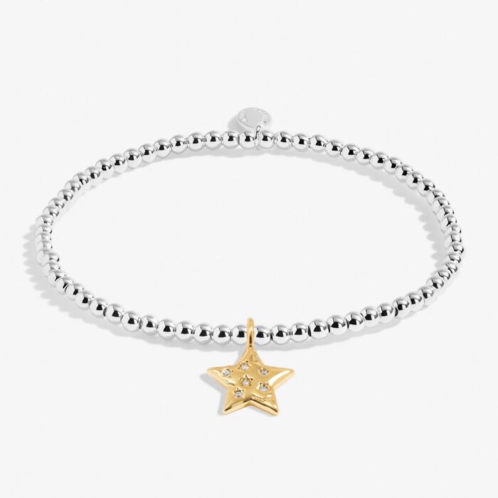 Joma Jewellery A Little 'Written In The Stars' Bracelet In Silver And Gold Plating
